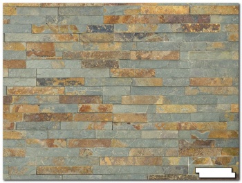 1/2sqm Pack (14 Tiles) Split Face Rusty Slate Tiles